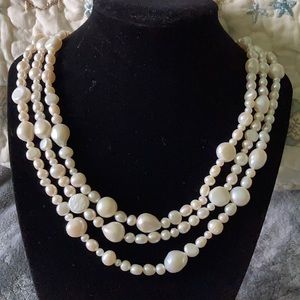 Faux Pearl Layering Necklace